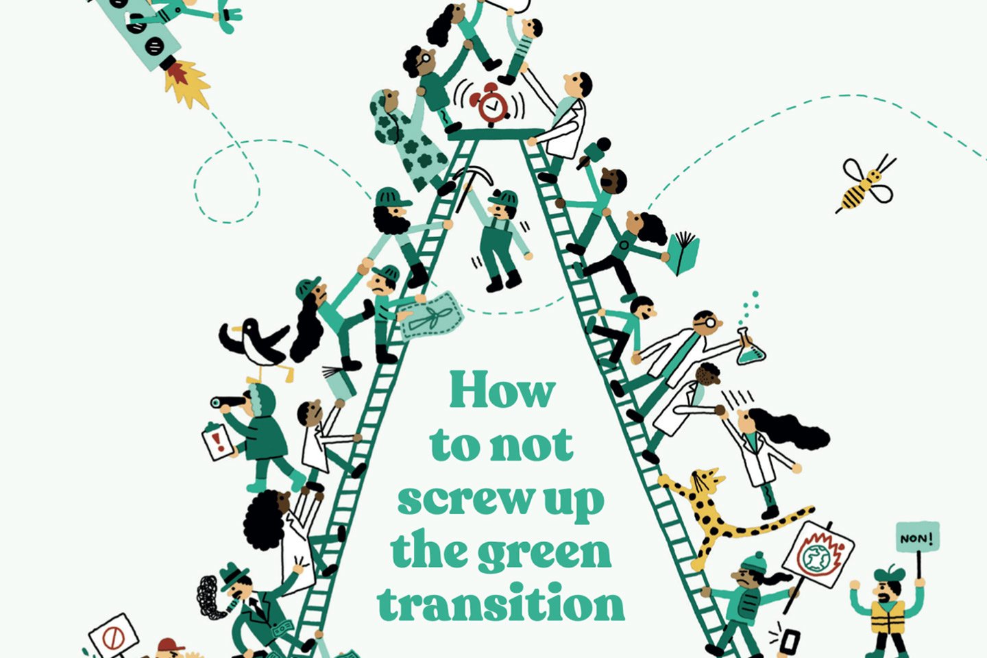 Corporate Knights magazine cover illustration green transition