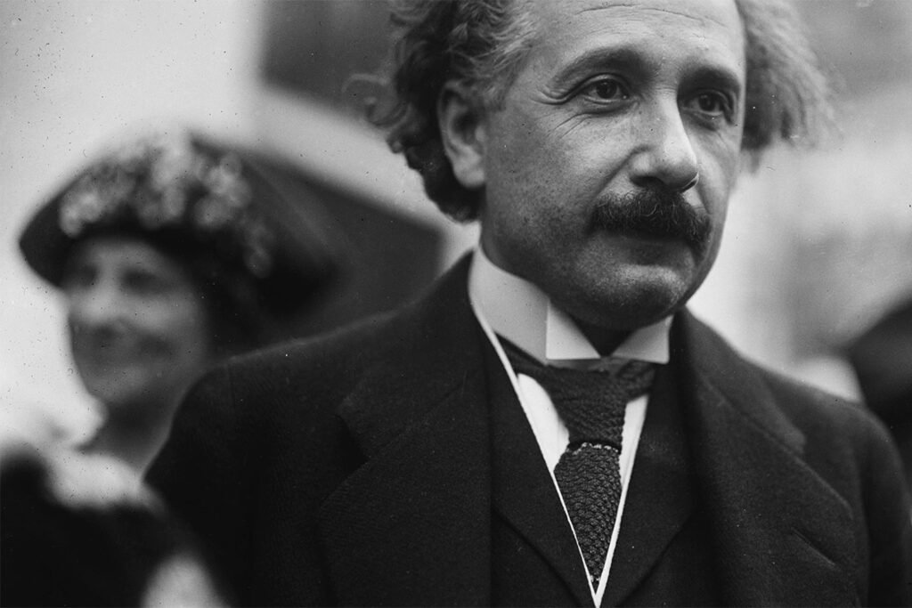 Einstein black and white photo
