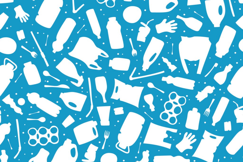 Plastic waste illustration