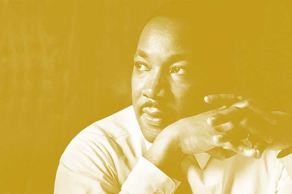 Martin Luther King orange background