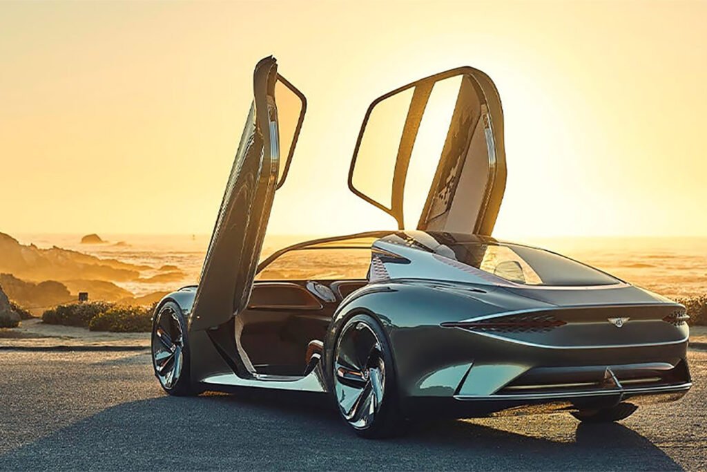 Bentley electric car in beautiful sunset
